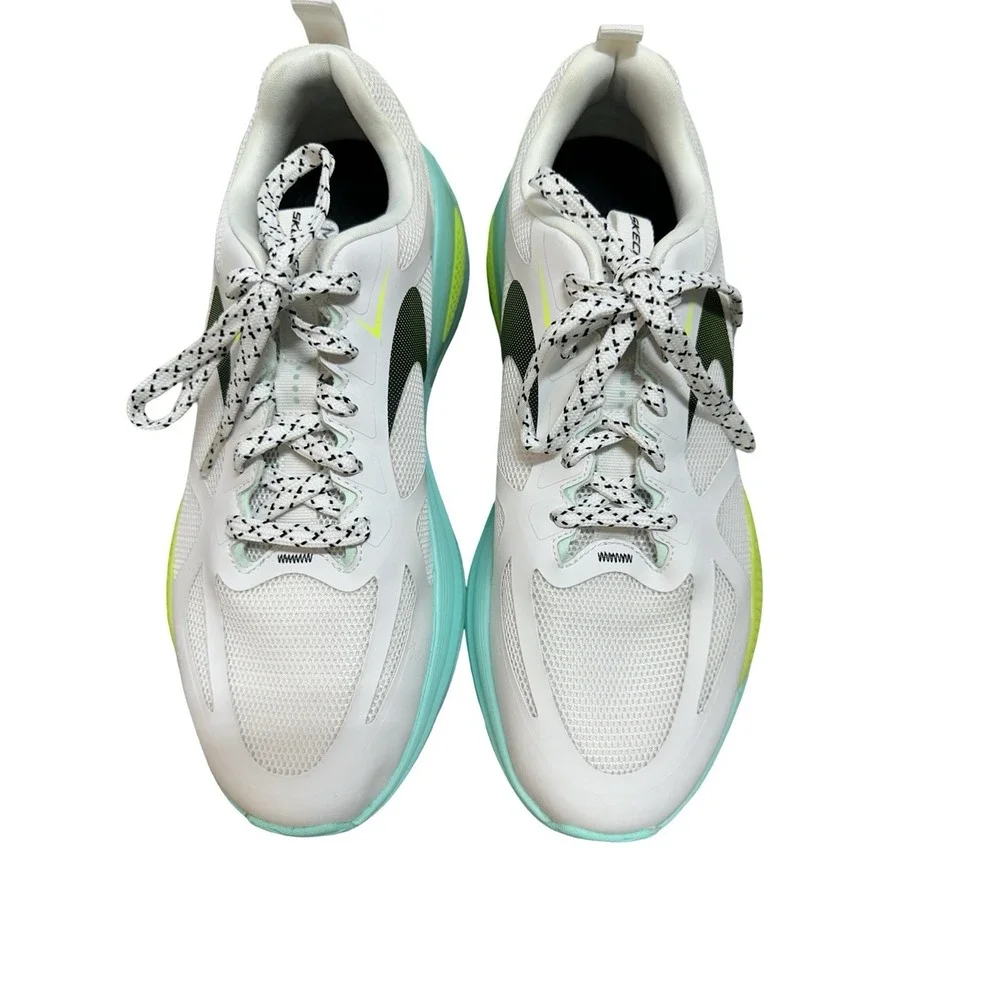 Skechers Men's Octus - Ovek Running Shoe White/Aqua‎ - 232735-WAQ, White/Aqua